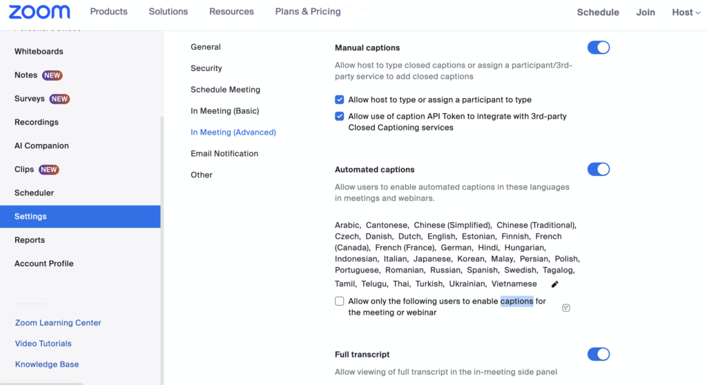 Cómo transcribir reuniones de Zoom