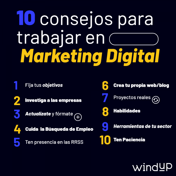 10 pasos para empezar a trabajar en Marketing Digital - WindUp
